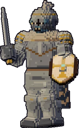 Blocky dragonborn paladin paper mini in the on guard pose