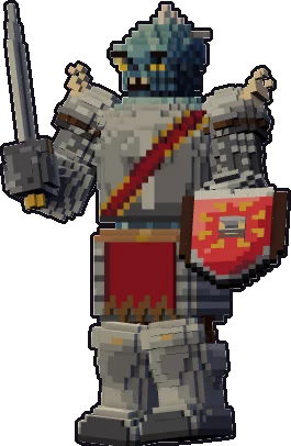 Blocky dragonborn warrior paper mini in the on guard pose