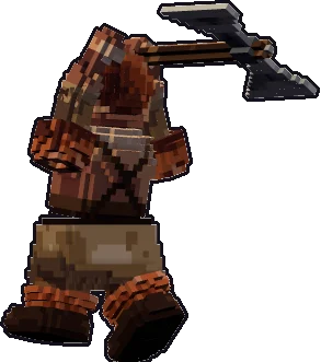Espalda de la papermini de enano bárbaro