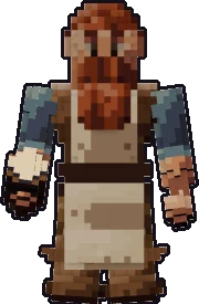 Front of the dwarf innkeeper paper mini