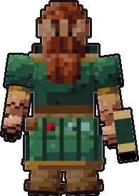 Front of the dwarf merchant paper mini