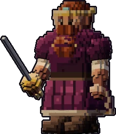 Papermini de enano noble con estilo de bloques, en pose reposo