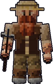Frente de la papermini de enano campesino