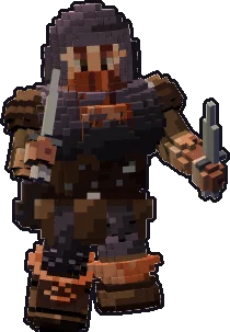 Front of the dwarf rogue paper mini