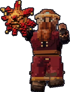 Front of the dwarf sorcerer paper mini