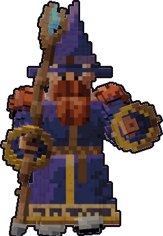 Front of the dwarf wizard paper mini