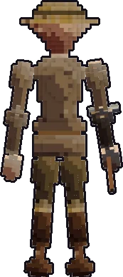 Back of the elf peasant paper mini