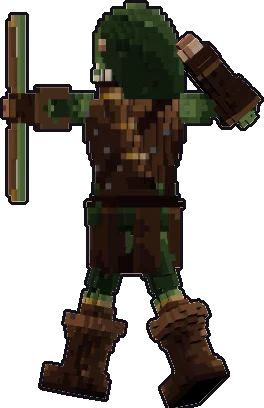 Back of the elf ranger paper mini