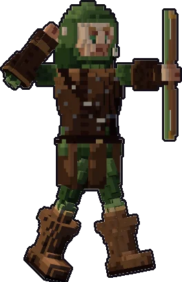 Front of the elf ranger paper mini