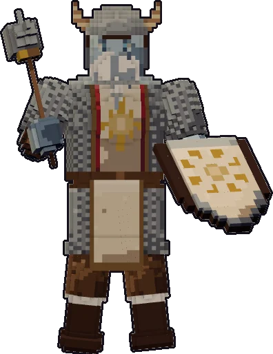 Front of the frost giant cleric paper mini