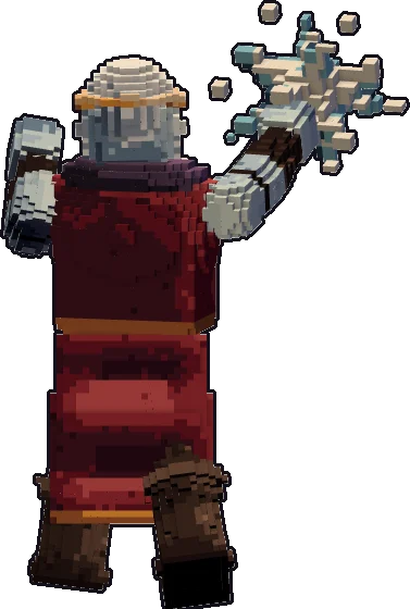 Back of the frost giant sorcerer paper mini