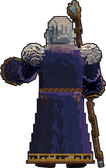 Back of the frost giant wizard paper mini