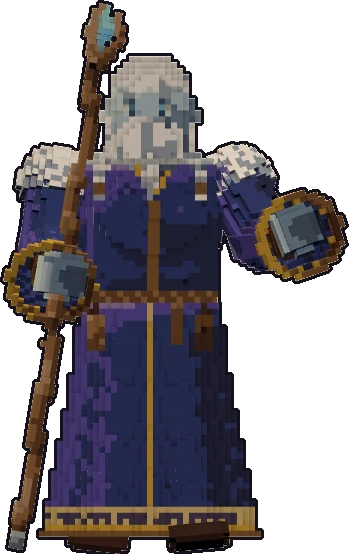 Front of the frost giant wizard paper mini