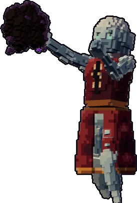 Blocky ghost sorcerer paper mini in the cast a spell pose