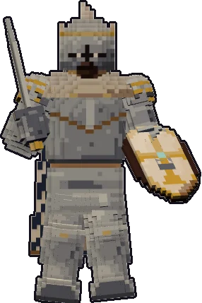 Front of the gnoll paladin paper mini