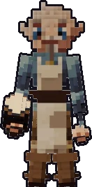 Front of the gnome innkeeper paper mini