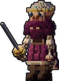 Blocky gnome noble paper mini in the idle pose