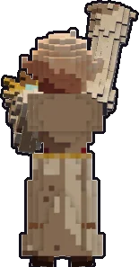 Espalda de la papermini de gnomo sacerdote