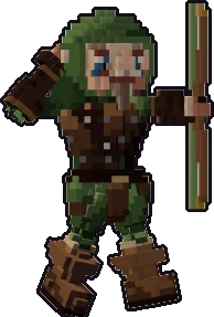 Front of the gnome ranger paper mini