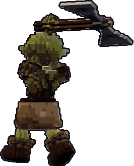 Espalda de la papermini de trasgo bárbaro