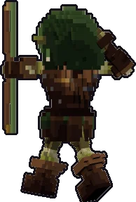 Back of the goblin ranger paper mini