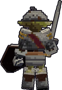 Back of the goblin warrior paper mini