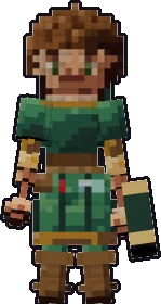 Front of the halfling merchant paper mini