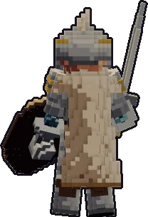 Espalda de la papermini de mediano paladín