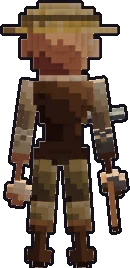 Back of the halfling peasant paper mini