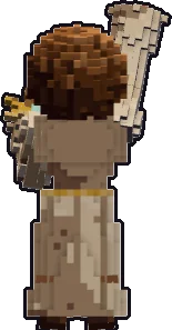 Back of the halfling priest paper mini