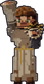 Front of the halfling priest paper mini