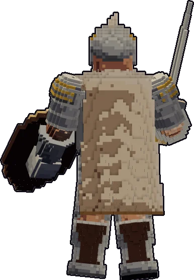 Back of the hill giant paladin paper mini