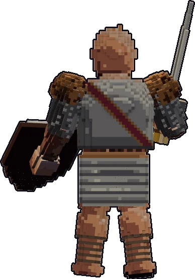 Back of the hill giant warrior paper mini