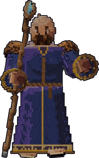 Front of the hill giant wizard paper mini