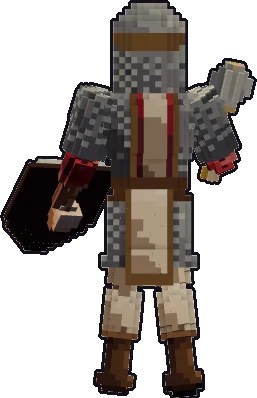 Back of the human cleric paper mini