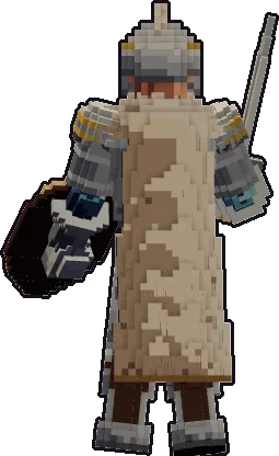 Espalda de la papermini de humano paladín