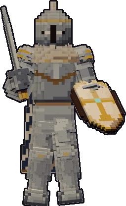 Frente de la papermini de humano paladín