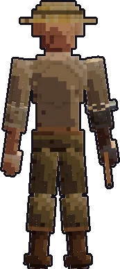 Back of the human peasant paper mini