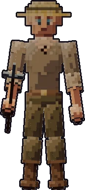 Front of the human peasant paper mini