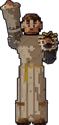 Front of the human priest paper mini