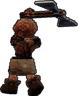 Back of the kobold barbarian paper mini