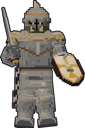 Front of the orc paladin paper mini