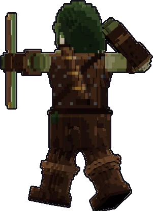 Back of the orc ranger paper mini