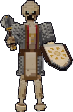 Frente de la papermini de esqueleto clérigo