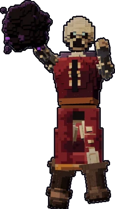 Frente de la papermini de esqueleto hechicero