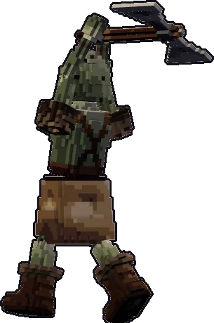 Back of the zombie barbarian paper mini